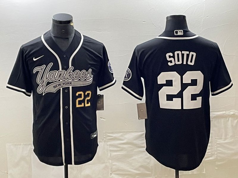 Men New York Yankees #22 Soto Blue Nike Game MLB Jersey style 4->new york yankees->MLB Jersey